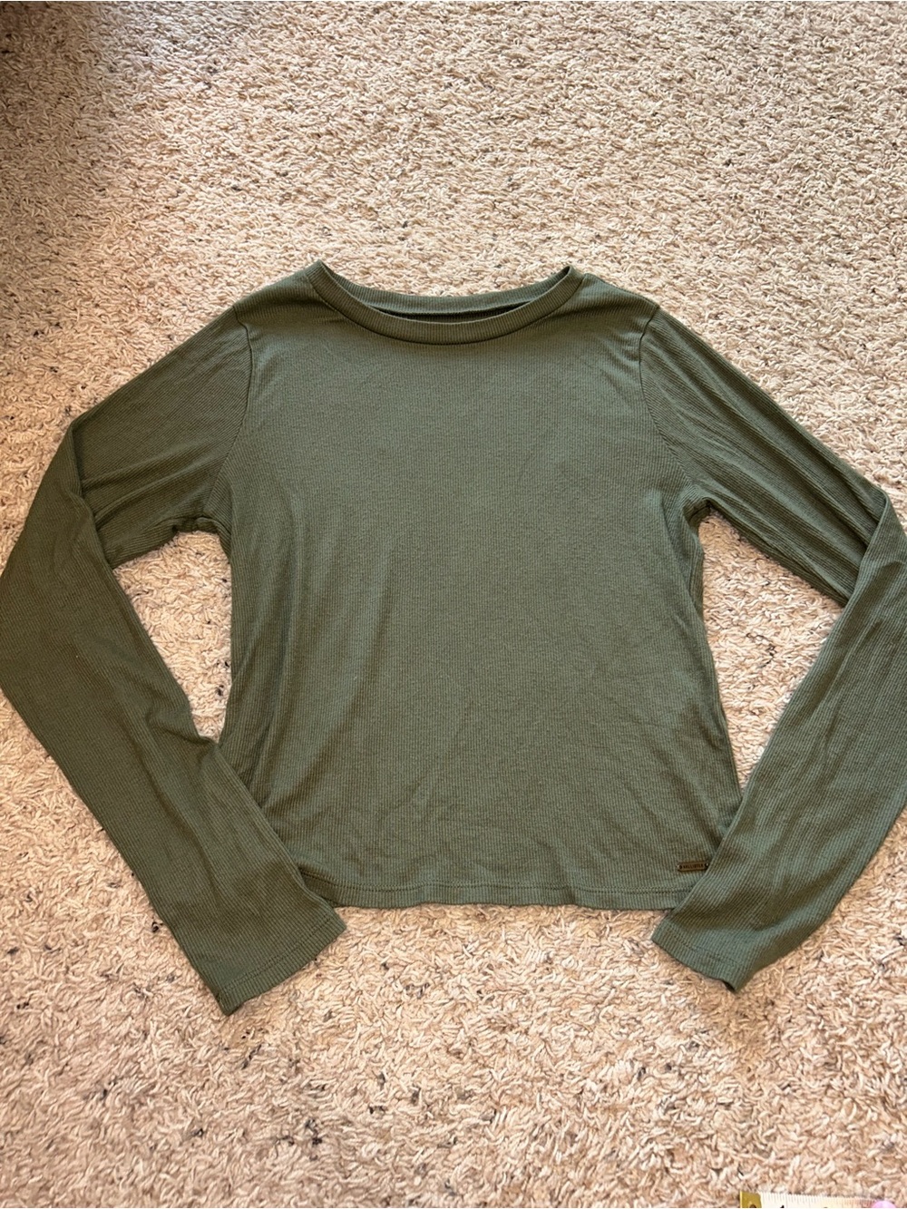 Hollister Long Sleeve Ribbed Crew Top